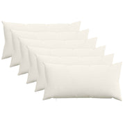 Kussensloop corduroy crèmekleurig 40 x 80 cm set 6 stuks