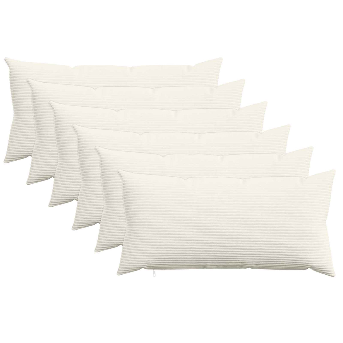 Kussensloop 6 pcs HEERLEN Crèmekleurig 40 x 80 cm corduroy
