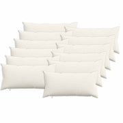 Kussensloop set 12 stuks crèmekleurig 40 x 80 cm corduroy