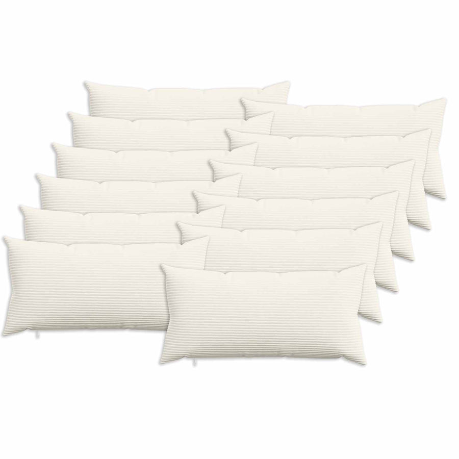 Kussensloop 12 pcs HEERLEN Crèmekleurig 40 x 80 cm corduroy
