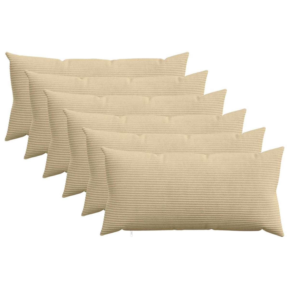 Kussensloop 6 st HEERLEN Grijs groen 40 x 80 cm corduroy