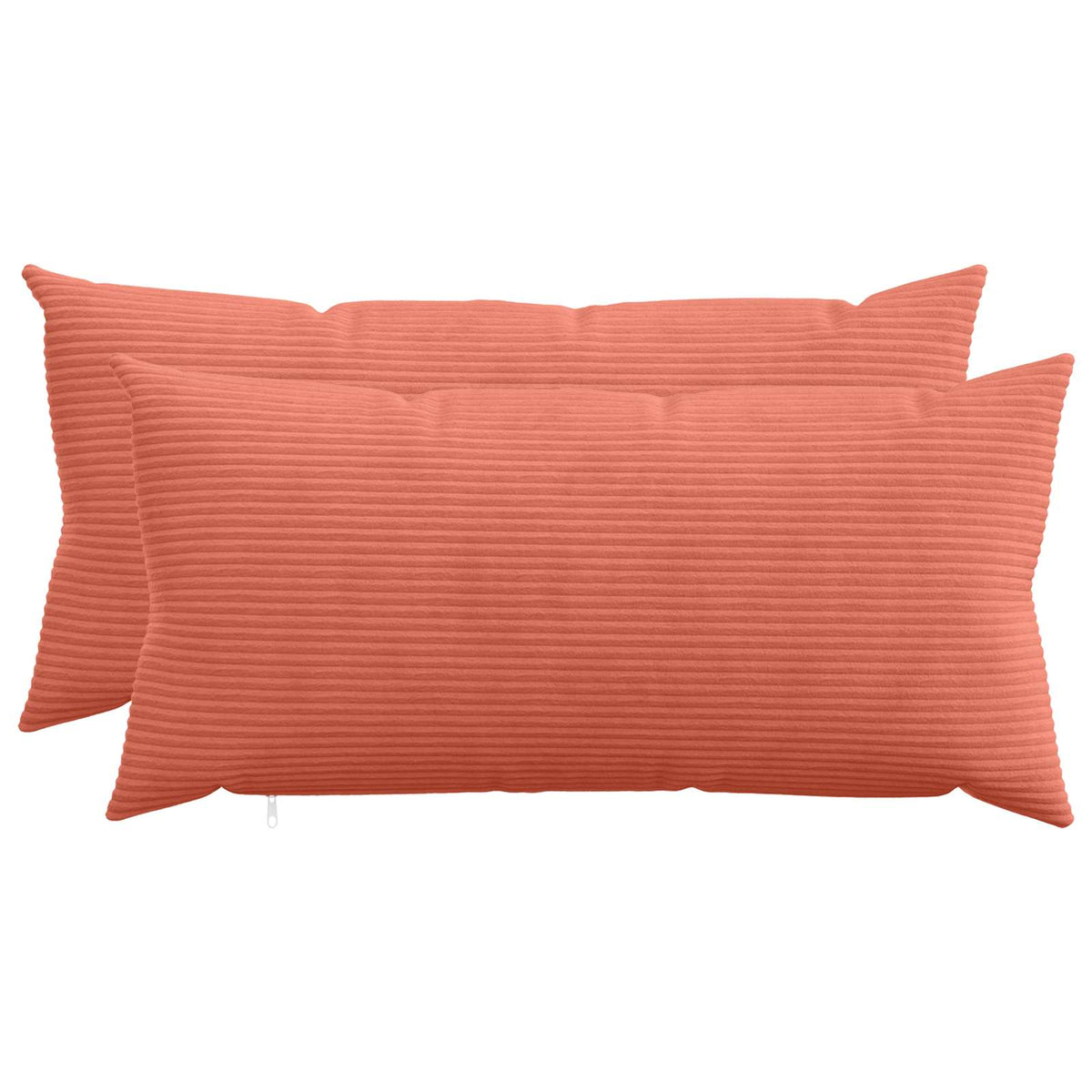 Kussensloop 2 pcs HEERLEN Rood-oranje 40 x 80 cm corduroy