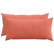 Kussensloop 40x80 cm rood-oranje corduroy (2 stuks)