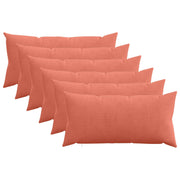 Kussensloop 40x80 cm corduroy rood-oranje set 6 stuks