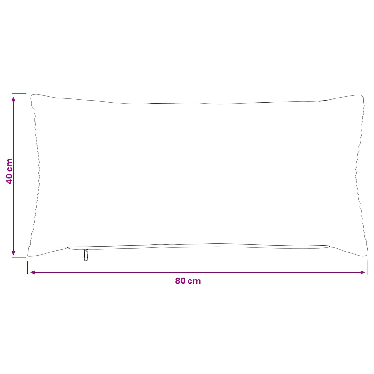 Kussensloop 6 pcs HEERLEN Blauw 40 x 80 cm corduroy