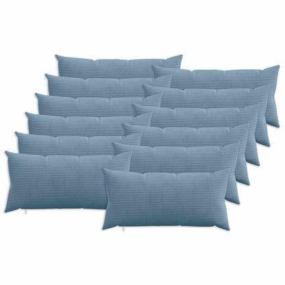 Kussensloop 12 pcs HEERLEN Blauw 40 x 80 cm corduroy