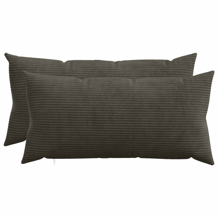 Kussensloop 2 pcs HEERLEN Antracietkleurig 40 x 80 cm corduroy