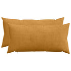 Kussensloop 2 st geel corduroy 40 x 80 cm