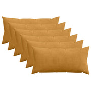 Kussensloop 6 stuks geel 40x80 cm corduroy