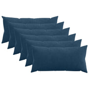 Kussensloop marineblauw 40x80 cm corduroy (6 stuks)