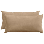 Kussensloop set 2 stuks bruin 40x80 cm corduroy