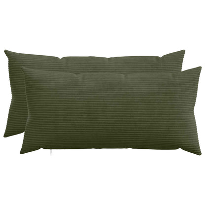 Kussensloop 2 pcs HEERLEN Groen 40 x 80 cm corduroy
