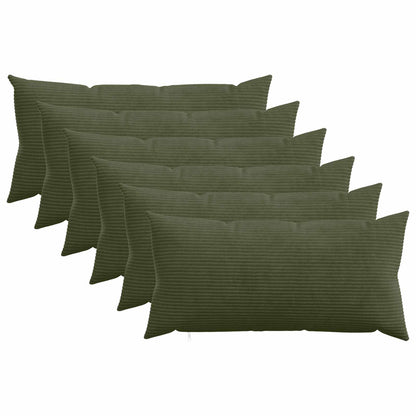 Kussensloop 6 pcs HEERLEN Groen 40 x 80 cm corduroy