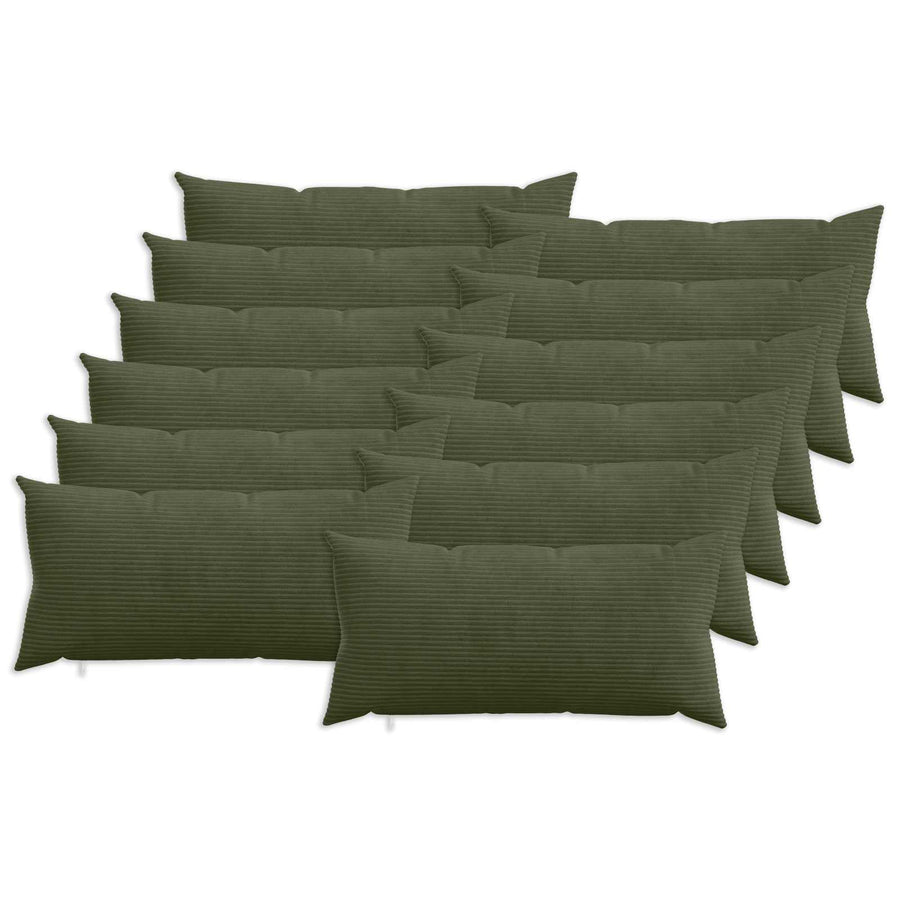 Kussensloop 12 pcs HEERLEN Groen 40 x 80 cm corduroy