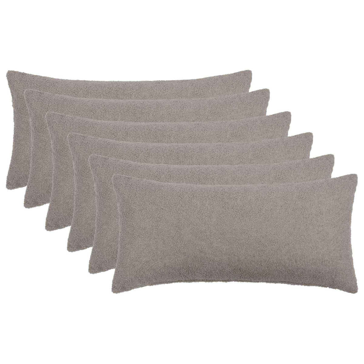Kussensloop 6 pcs HEERLEN Lichtgrijs 40 x 80 cm Bouclé