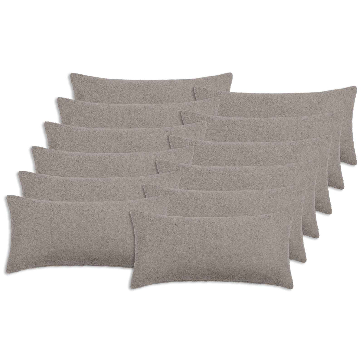 Kussensloop 12 pcs HEERLEN Lichtgrijs 40 x 80 cm Bouclé
