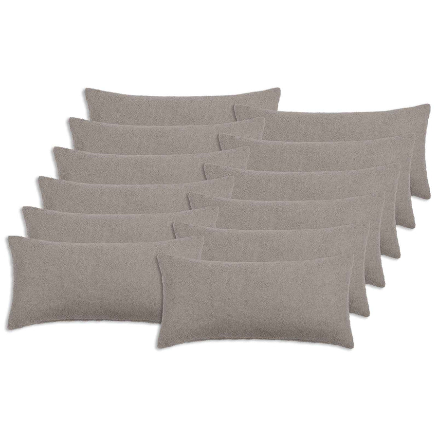 Kussensloop 12 pcs HEERLEN Lichtgrijs 40 x 80 cm Bouclé