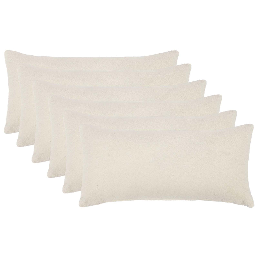 Kussensloop 6 pcs HEERLEN Crèmekleurig 40 x 80 cm Bouclé