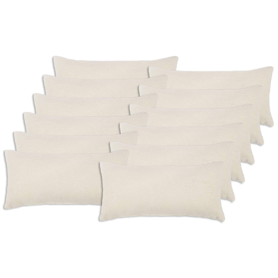 Kussensloop 12 pcs HEERLEN Crèmekleurig 40 x 80 cm Bouclé