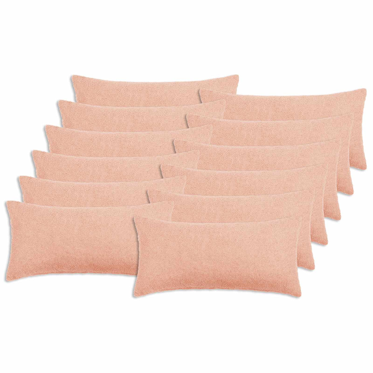Kussensloop 12 pcs HEERLEN Roze 40 x 80 cm Bouclé