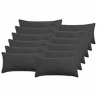 Kussenslopen 12 stuks 40x80 cm donkergrijs bouclé