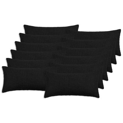 Kussensloop 12 pcs HEERLEN Zwart 40 x 80 cm Bouclé