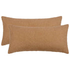 Kussensloop beige bouclé 40 x 80 cm (2 stuks)