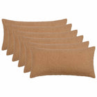 Kussensloop 6 stuks beige bouclé 40x80 cm