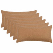 Kussensloop 6 stuks beige bouclé 40x80 cm