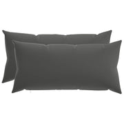 Kussenslopen antraciet 40x80 cm polyester (2 stuks)