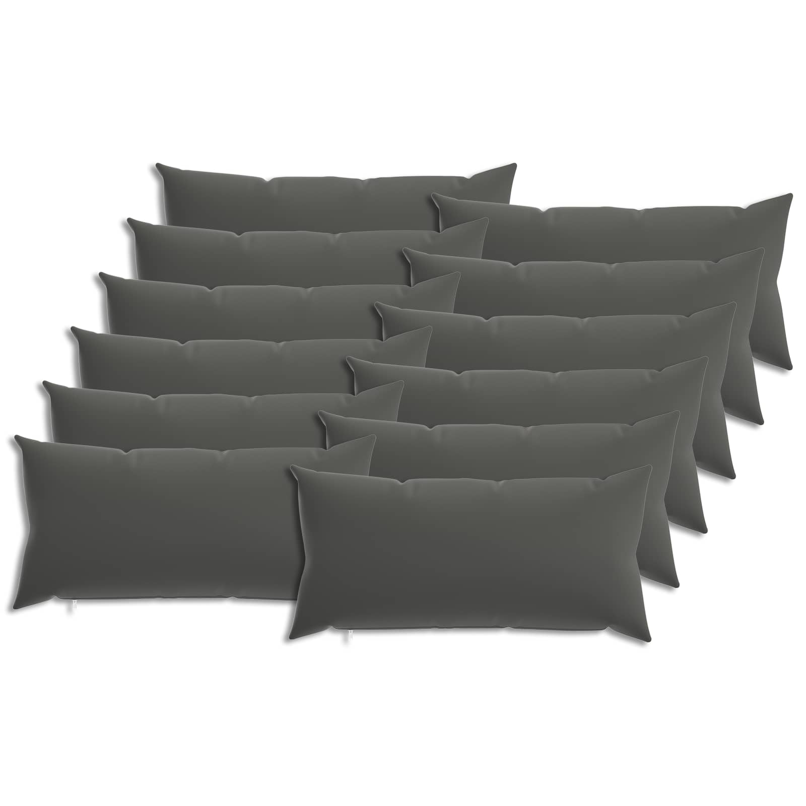 Kussensloop 12 pcs HEERLEN Antraciet 40 x 80 cm Polyester