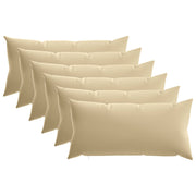 Kussensloop set van 6 beige 40x80 cm polyester