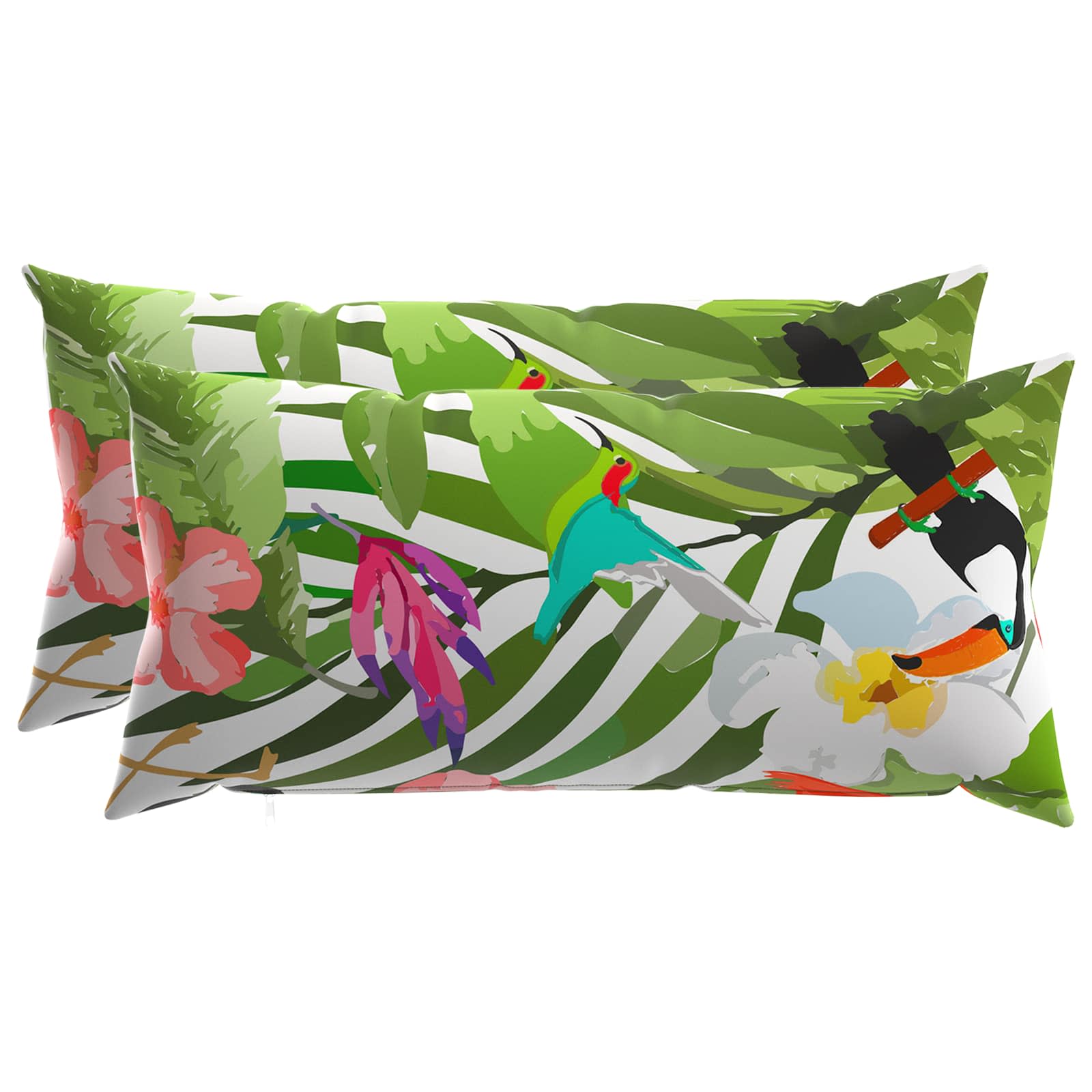 Kussensloop 2 pcs HEERLEN Zwart 40 x 80 cm Polyester