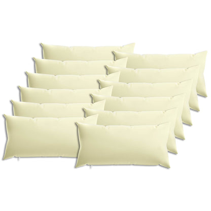 Kussensloop 12 pcs HEERLEN Crèmekleurig 40 x 80 cm Polyester