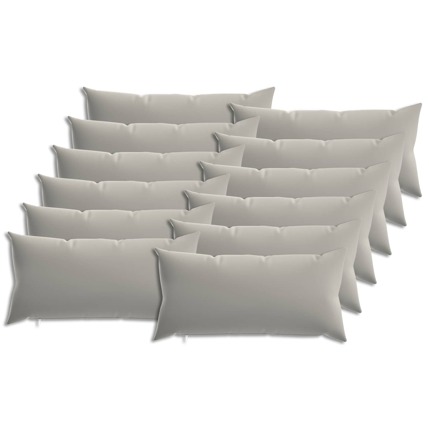 Kussensloop 12 pcs HEERLEN Grijs 40 x 80 cm Polyester