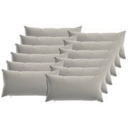 Kussensloop grijs 40 x 80 cm polyester set van 12