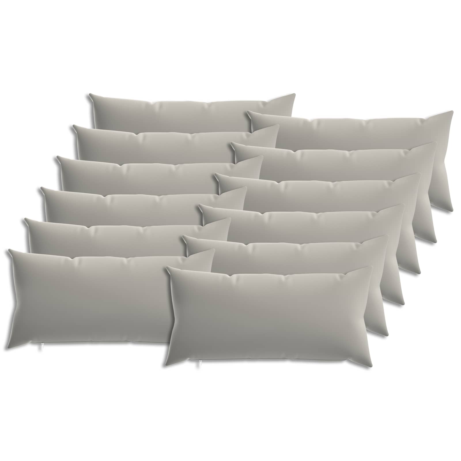 Kussensloop 12 pcs HEERLEN Grijs 40 x 80 cm Polyester