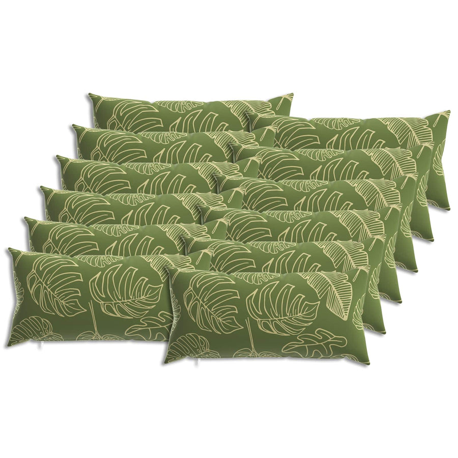 Kussensloop 12 pcs HEERLEN Bladontwerp 40 x 80 cm Polyester