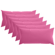 Kussensloop roze 6 stuks 40 x 80 cm polyester