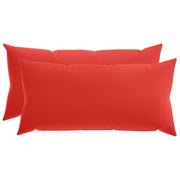 Kussensloop 2 stuks 40x80 cm polyester rood