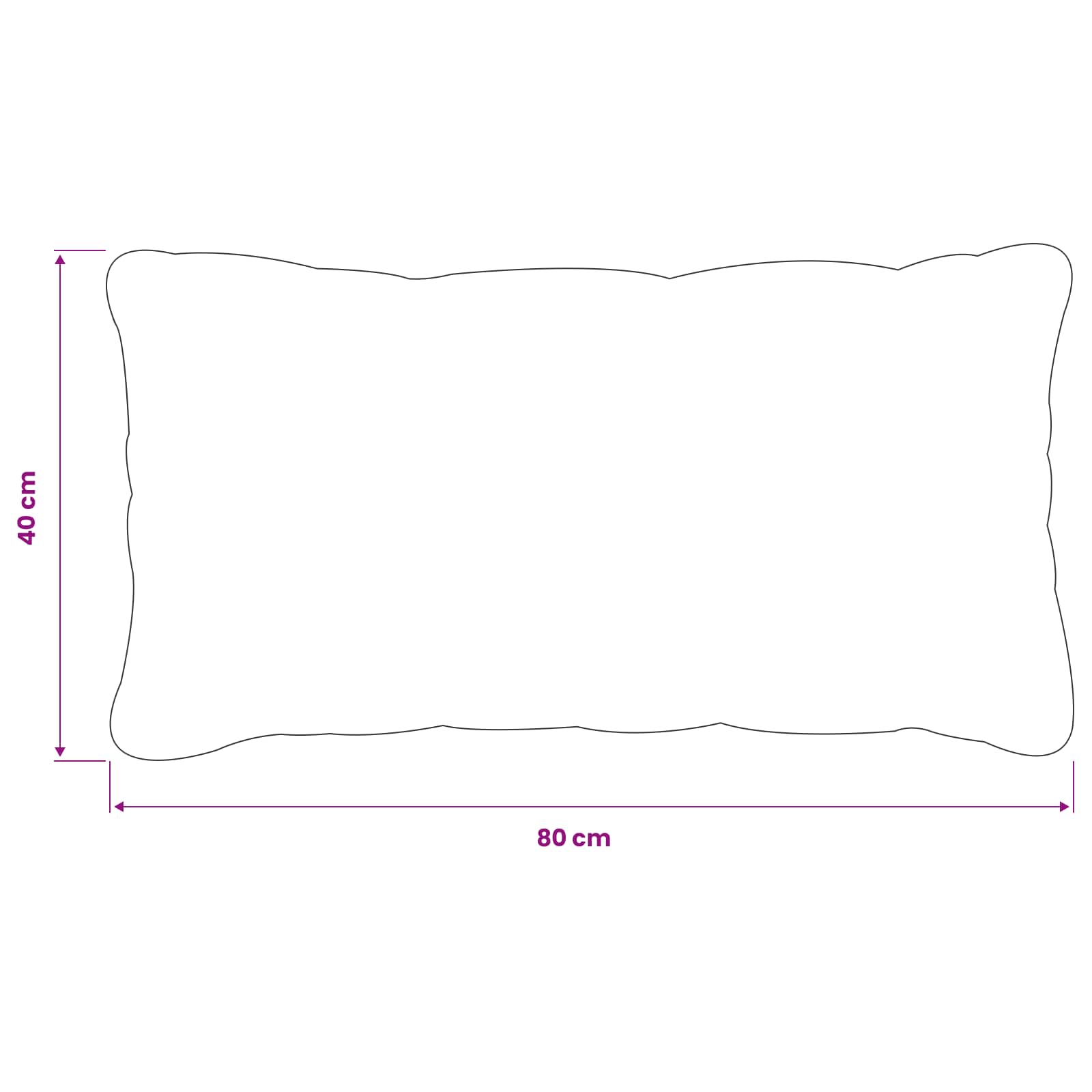 Kussensloop 2 pcs HEERLEN Rood 40 x 80 cm Polyester