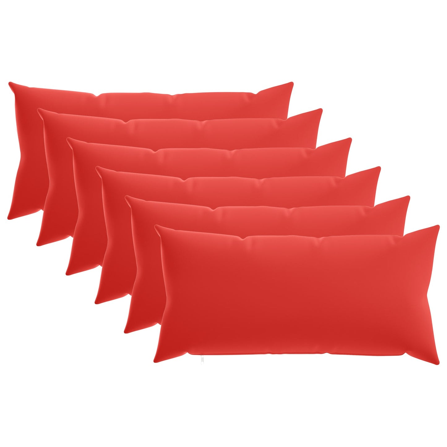 Kussensloop 6 pcs HEERLEN Rood 40 x 80 cm Polyester