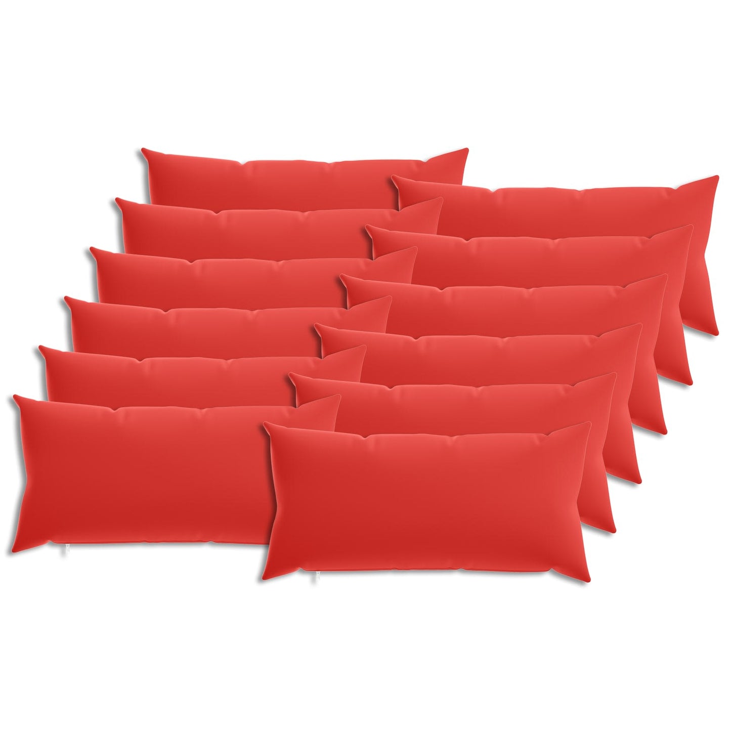 Kussensloop 12 pcs HEERLEN Rood 40 x 80 cm Polyester