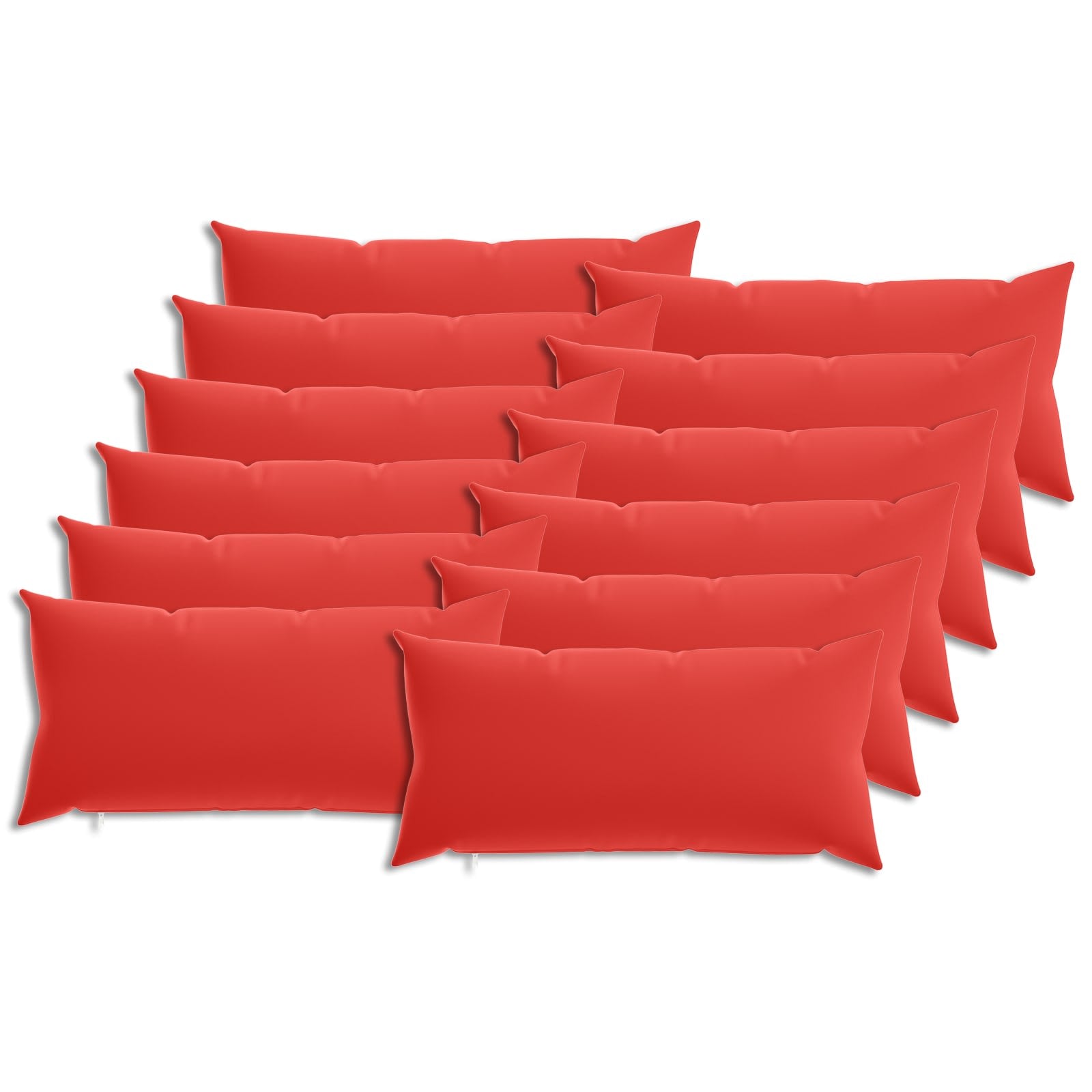 Kussensloop 12 pcs HEERLEN Rood 40 x 80 cm Polyester