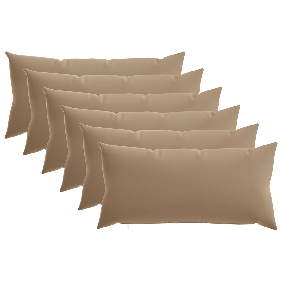 Kussensloop 6 st HEERLEN Taupe 40 x 80 cm Polyester