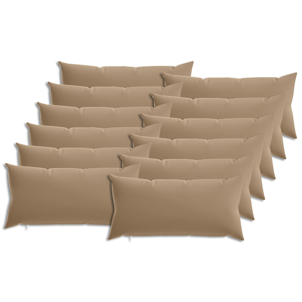Kussensloop 12 st HEERLEN Taupe 40 x 80 cm Polyester