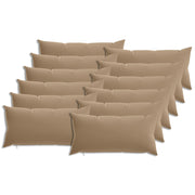 Kussensloop 12 stuks taupe 40x80 cm polyester
