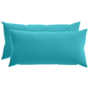 Kussensloop 40x80 cm turquoise polyester (2 stuks)