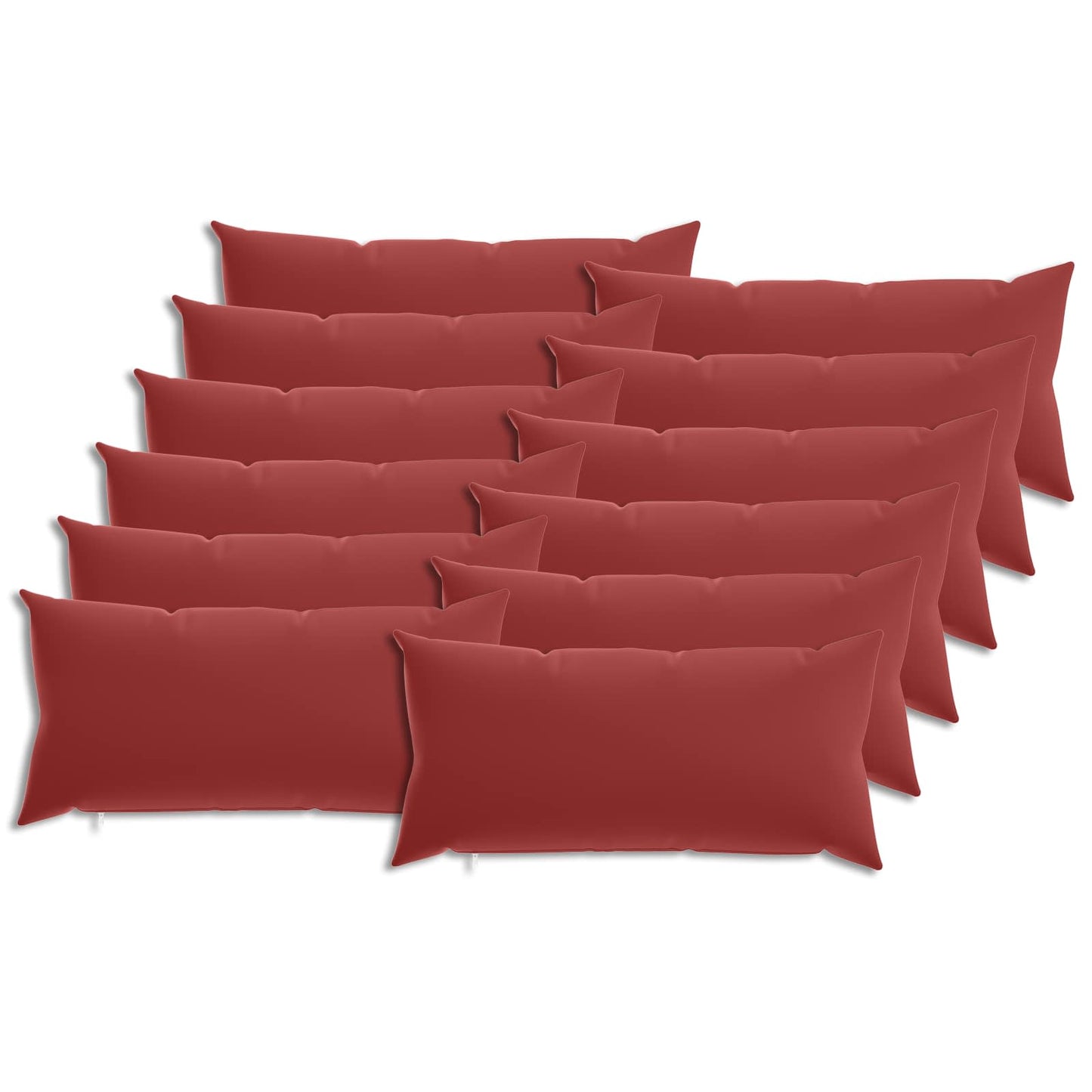 Kussensloop 12 pcs HEERLEN Wijnrood 40 x 80 cm Polyester