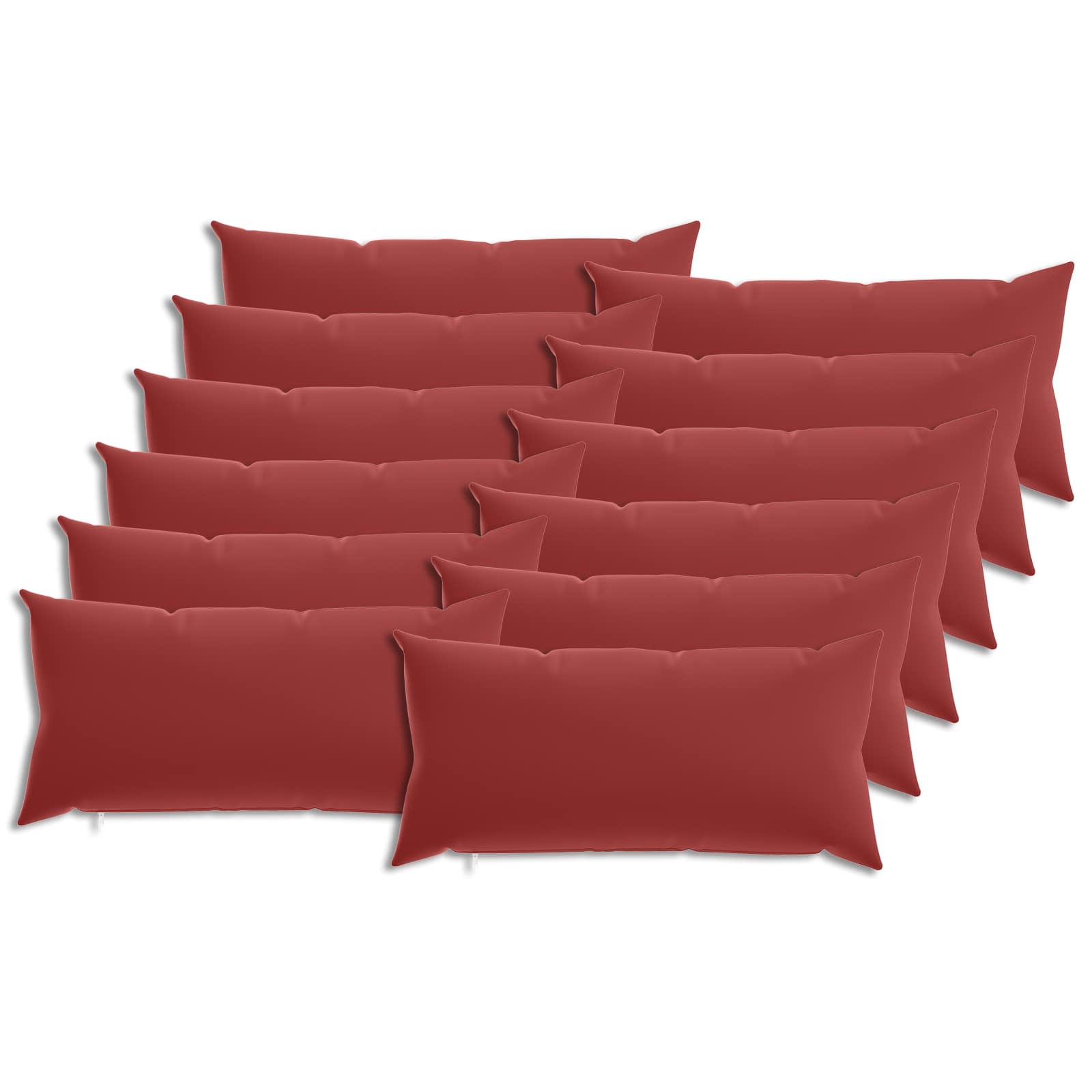 Kussensloop 12 pcs HEERLEN Wijnrood 40 x 80 cm Polyester